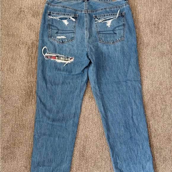 American Eagle Outfitters Light Blue Denim Jeans Tag Detail - Picture 7 of 7